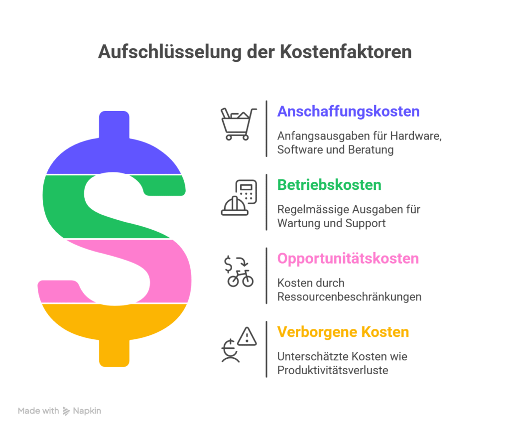 Aufschlüsselung der Kostenfaktoren