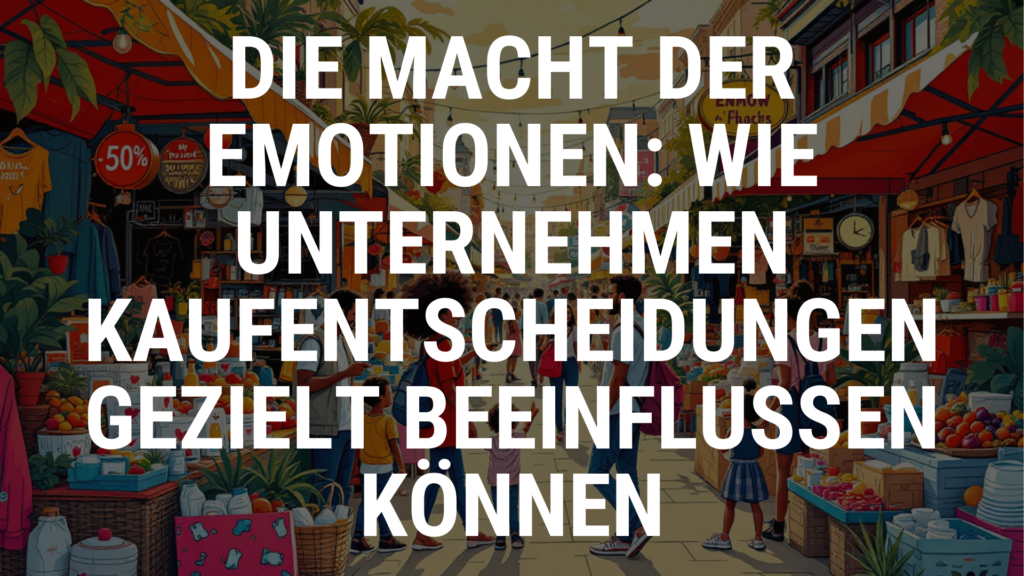 Die Macht der Emotionen: Wie Unternehmen Kaufentscheidungen gezielt beeinflussen können