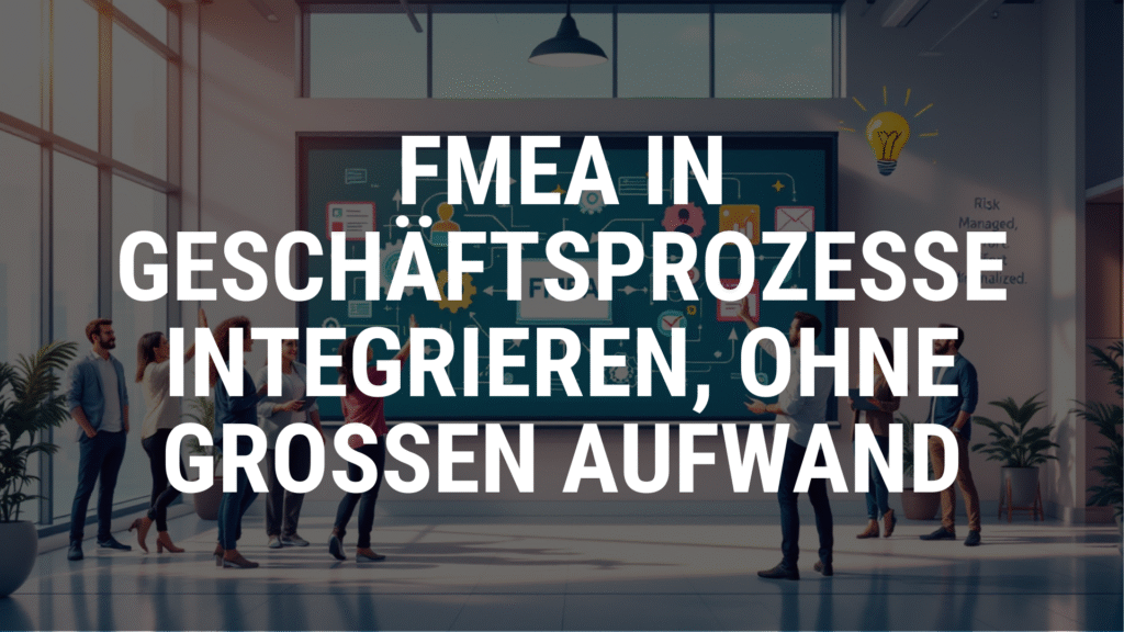 FMEA in Geschäftsprozesse integrieren, ohne grossen Aufwand
