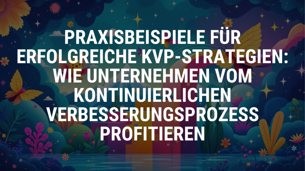 Praxisbeispiele für erfolgreiche KVP-Strategien: Wie Unternehmen vom Kontinuierlichen Verbesserungsprozess profitieren