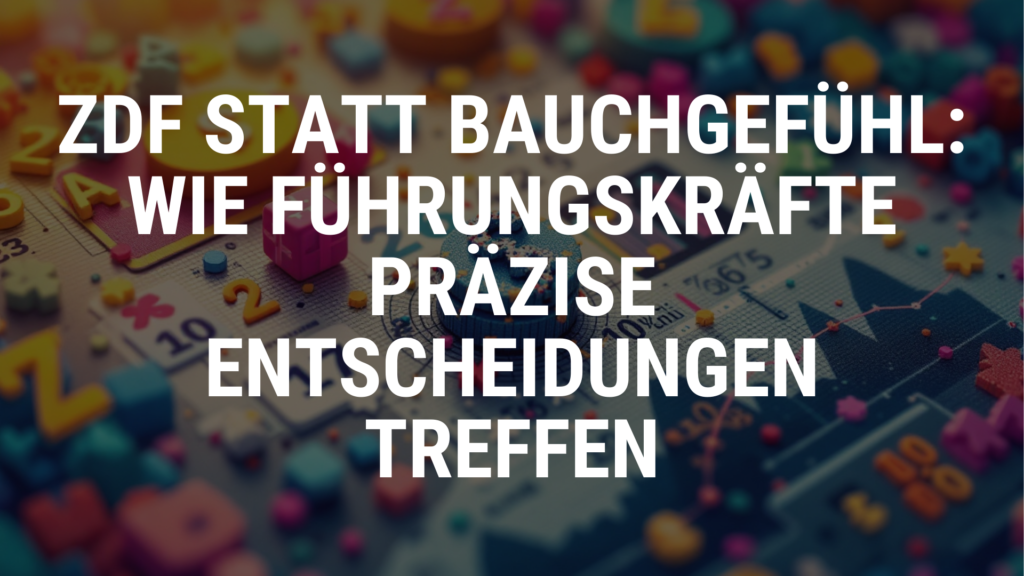 ZDF statt Bauchgefühl: Wie Führungskräfte präzise Entscheidungen treffen